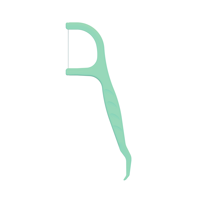 ISO Approved HIPS Mint Flavor Dental Floss Pick Plastic Toothpick With Dental Floss
