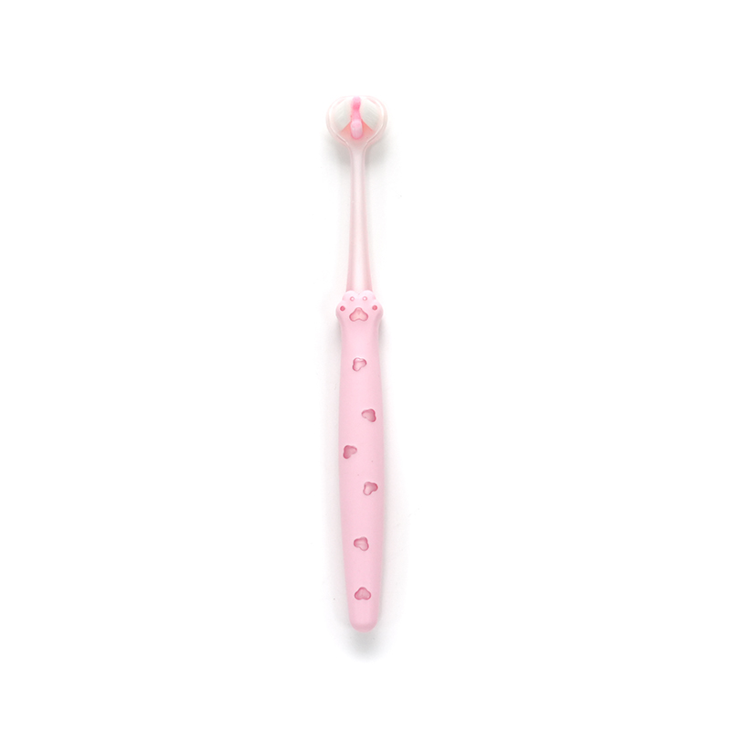 PP/TPE Cat-Claw Style Handle Ultra-fine Soft PBT Bristle 3D Brush Head Children's Deep Cleaning  Toothbrush
