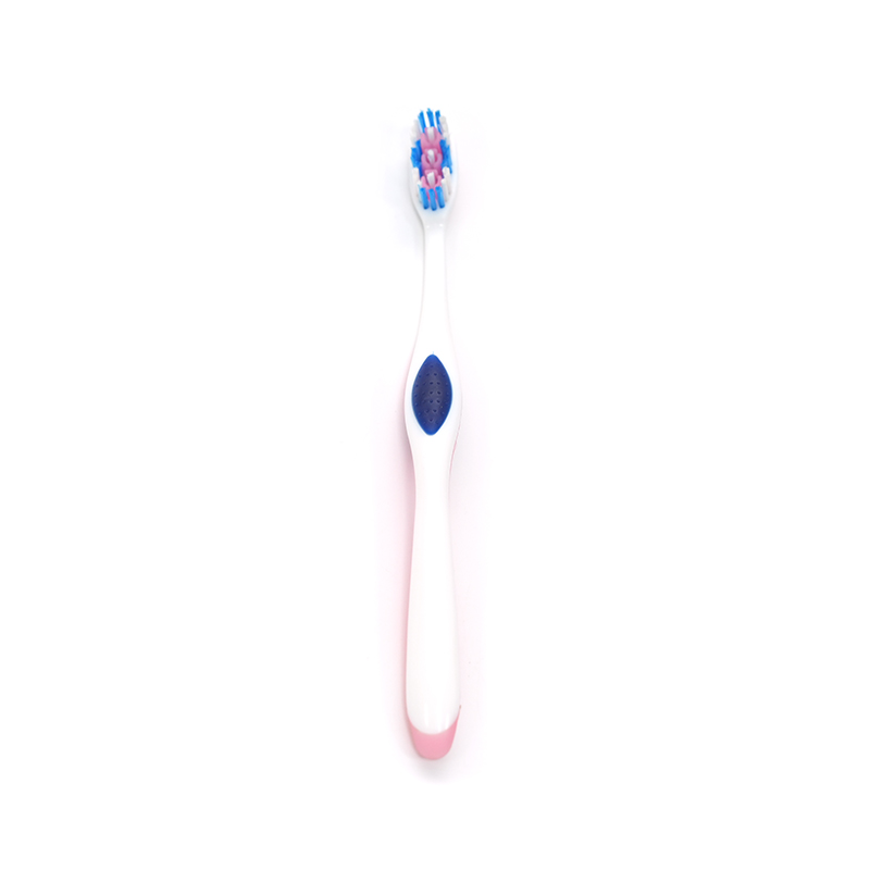 PP/TPE 3 Color Handle Soft PBT Silicone Massage Bristle Adult Deep Cleaning Toothbrush
