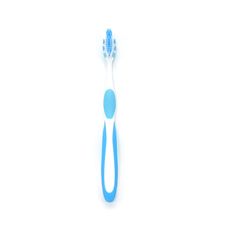 PP/TPE Handle Ultra-fine Soft PBT+Silicone Massage Bristle 2 Color Adult Deep Cleaning Toothbrush